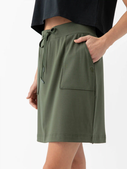 Women's Brushed Bamboo Patch Pocket Skirt