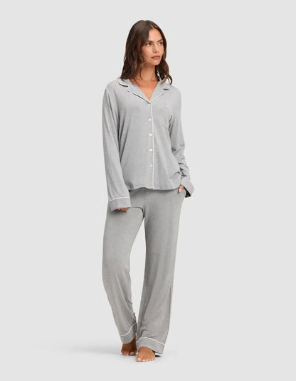 Women's Bamboo Stretch-Knit Long Sleeve Pajama Top TALL