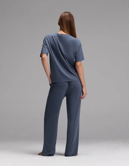 Women's First Layer Pajama Short Sleeve Tee & Pajama Pant Set