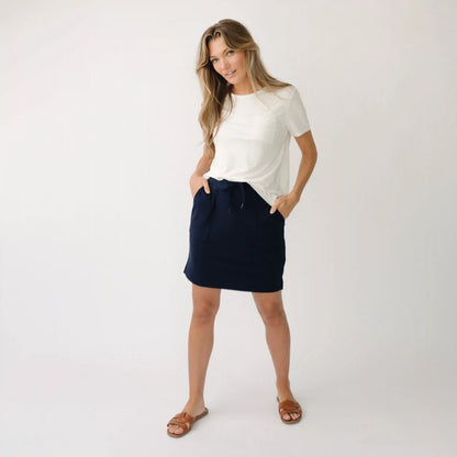Women's Brushed Bamboo Patch Pocket Skirt
