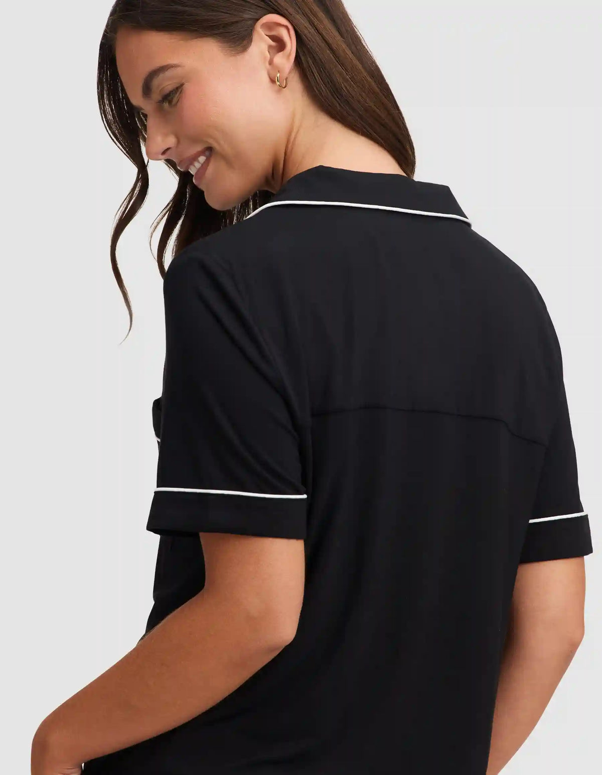 Women's Bamboo Stretch-Knit Short Sleeve Pajama Top