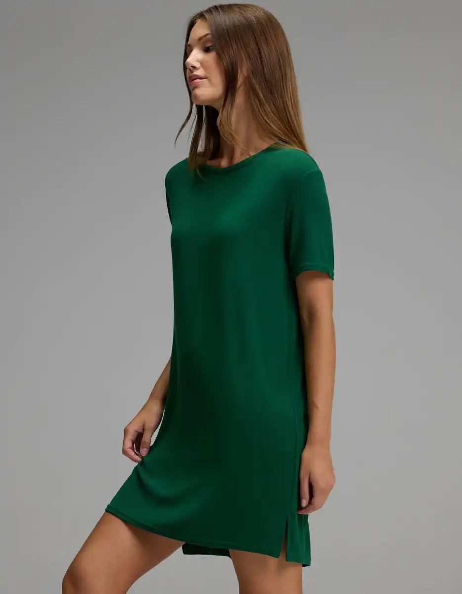Women's Bamboo Rib-Knit Boyfriend Dress