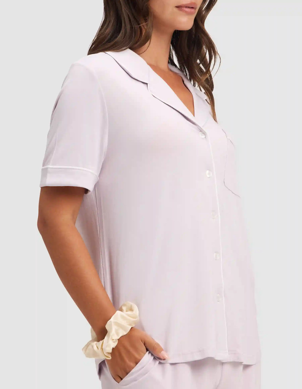 Women's Bamboo Stretch-Knit Short Sleeve & Pant Pajama Set