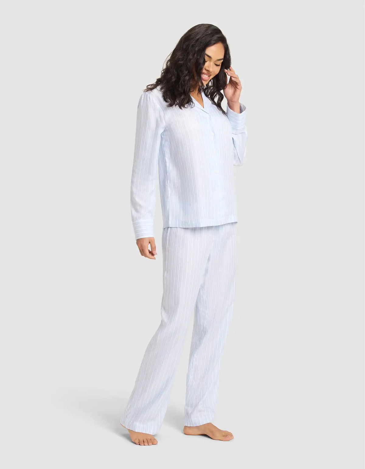Women's Soft Woven Long Sleeve Pajama Top - Last Chance