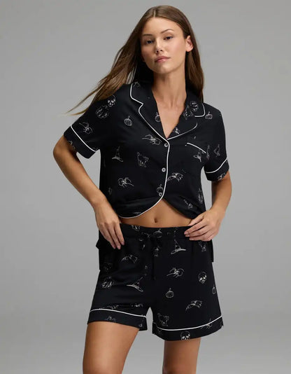 Women's Bamboo Stretch-Knit Short Sleeve Pajama Set