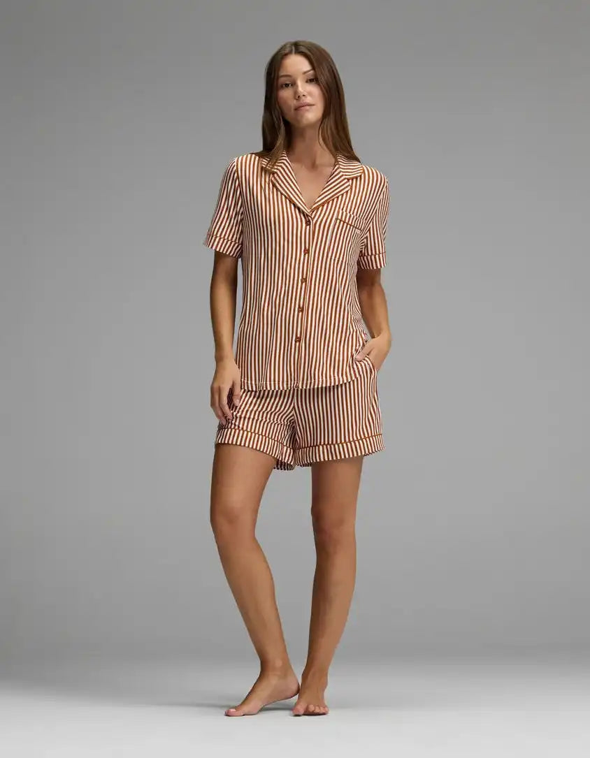 Women's Bamboo Stretch-Knit Short Sleeve Pajama Set