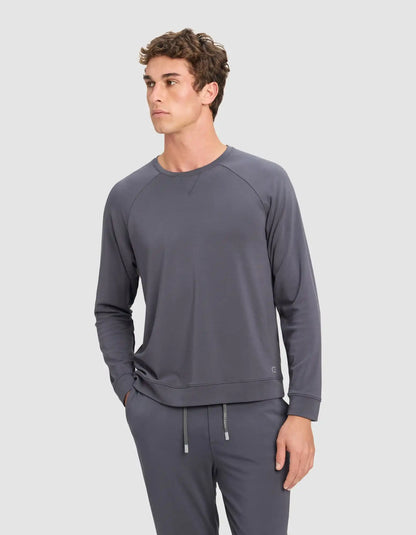 Men's Brushed Bamboo Pullover Crew - Last Chance