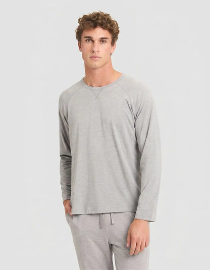Men's Bamboo Stretch-Knit Long Sleeve Pajama Set