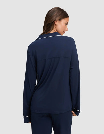 Women's Bamboo Stretch-Knit Long Sleeve Pajama Top TALL