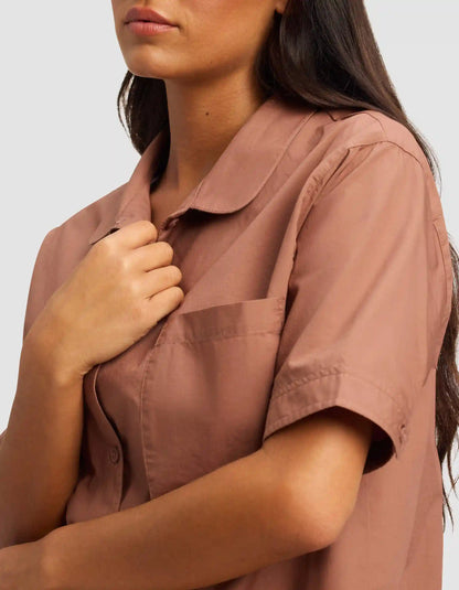 Women's Sutton Short Sleeve & Cropped Pajama Pant Set - Last Chance