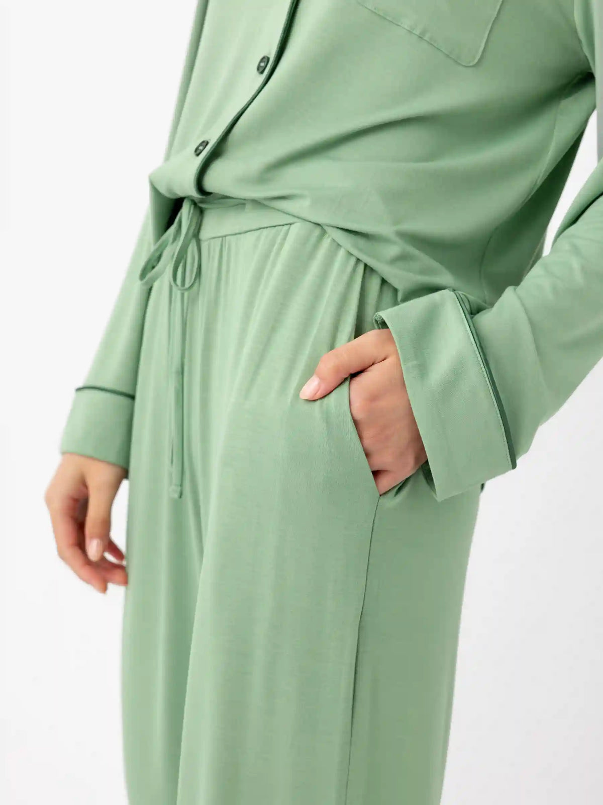 Women's Bamboo Stretch-Knit Long Sleeve Pajama Set - Last Chance