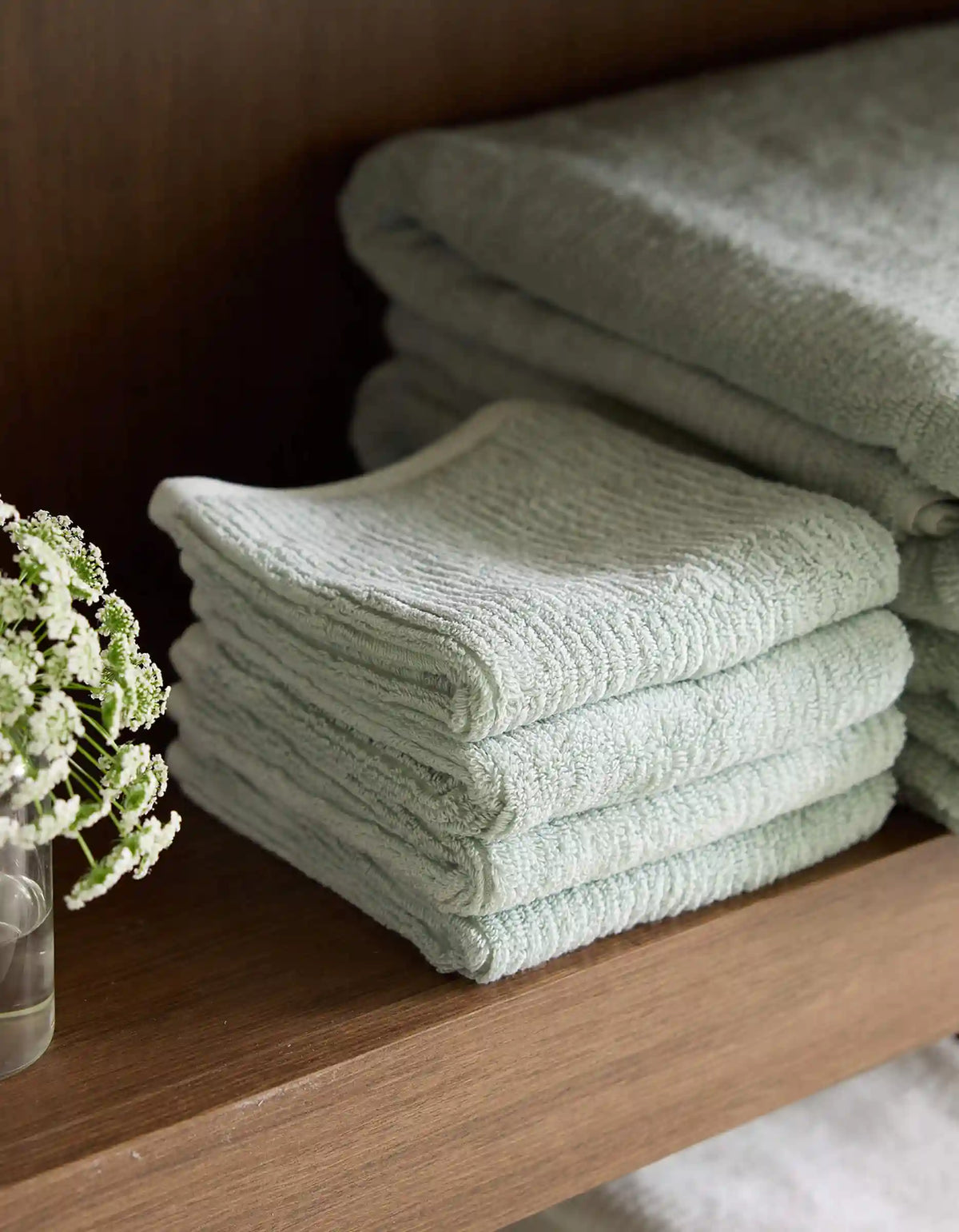 Ribbed Terry Washcloths