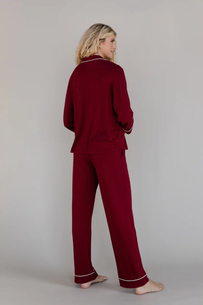 Women's Bamboo Stretch-Knit Long Sleeve Pajama Set - Last Chance