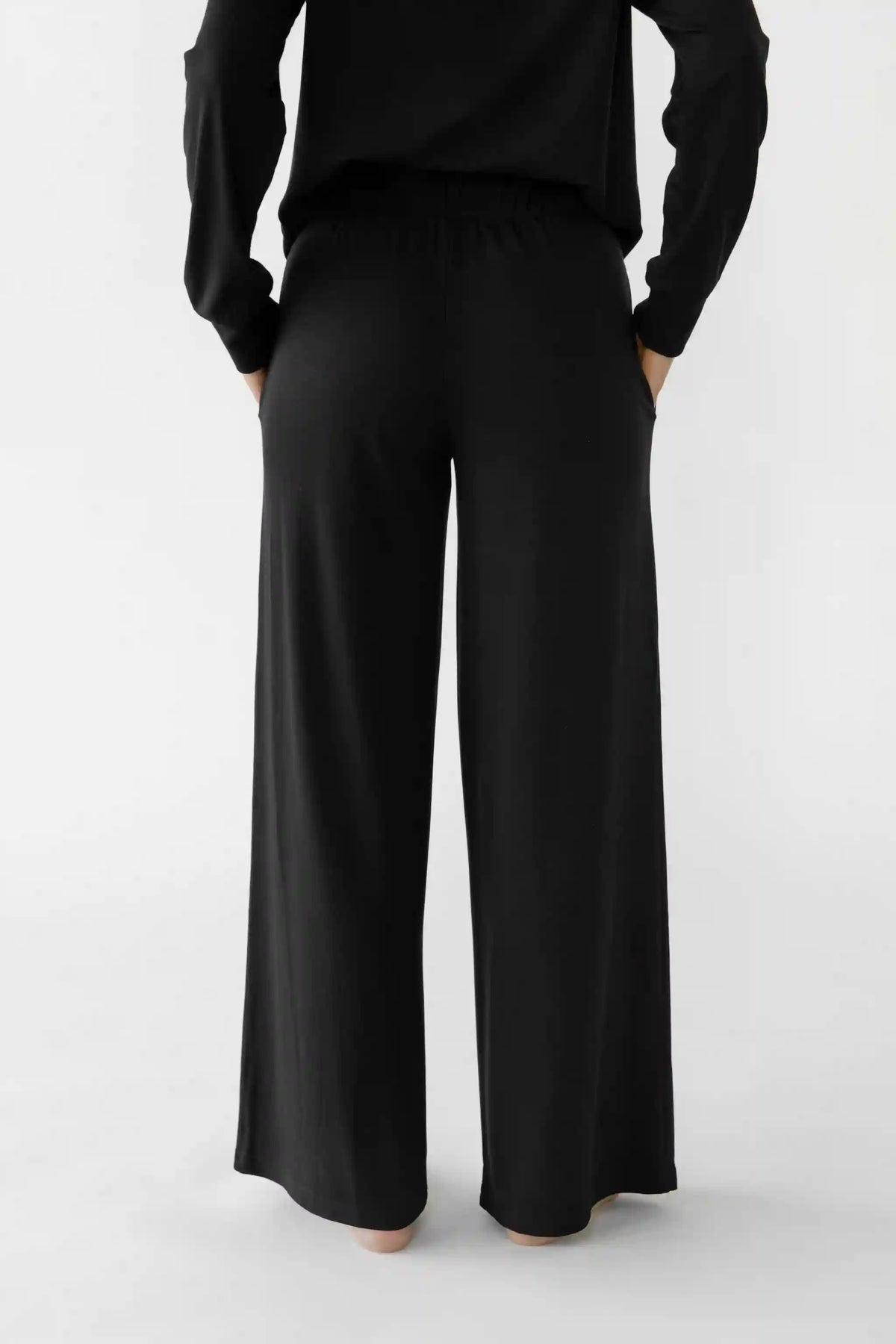 Women's Brushed Bamboo Wide Leg Pull On Pant TALL - Last Chance