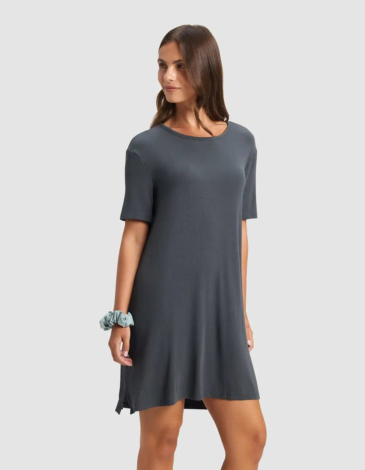 Women's Bamboo Rib-Knit Boyfriend Dress