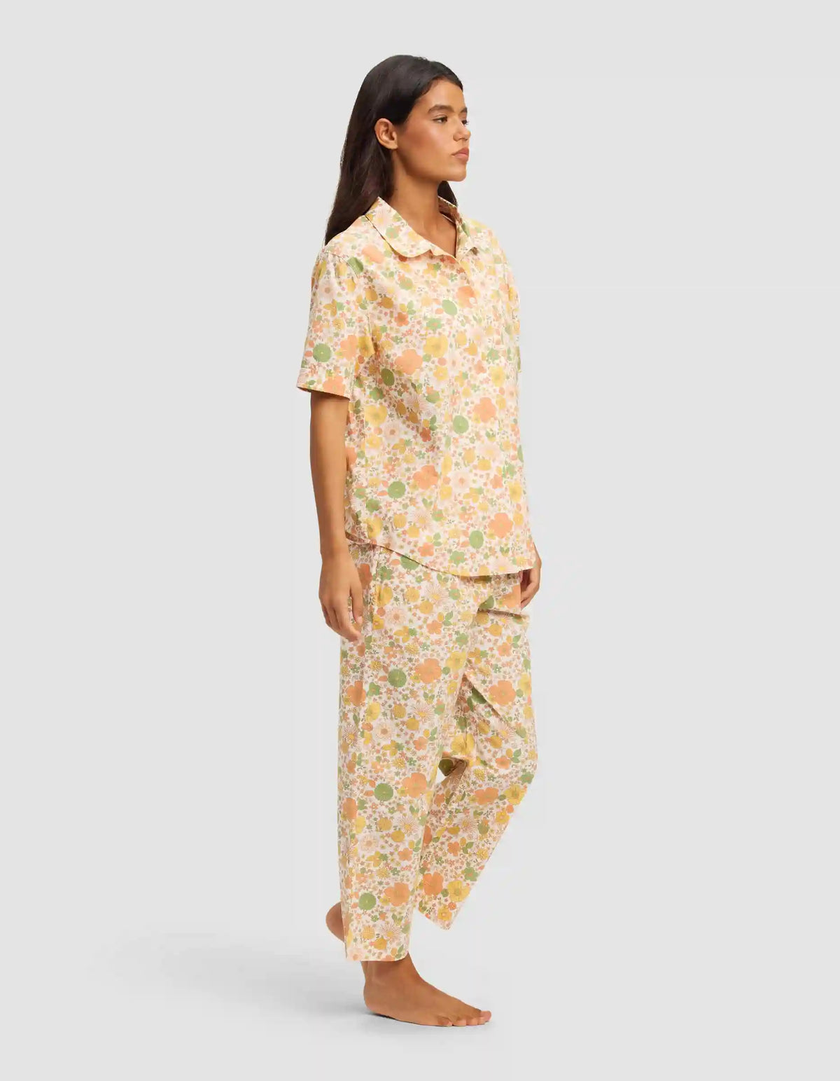 Women's Sutton Short Sleeve & Cropped Pajama Pant Set - Last Chance