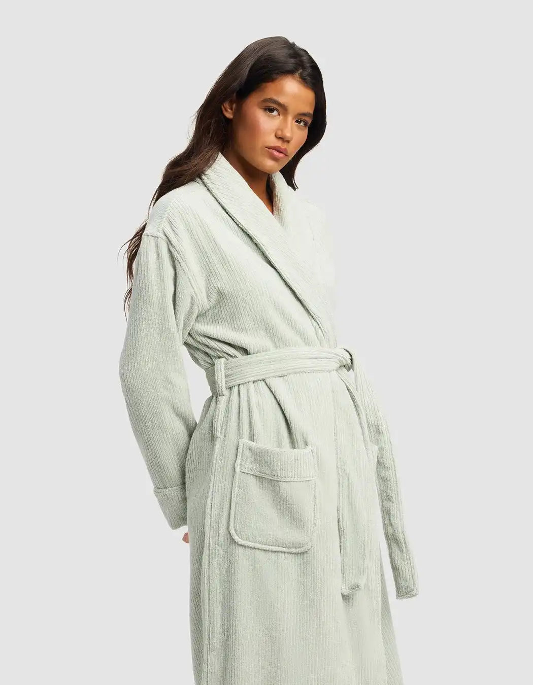 Ribbed Terry Bath Robe