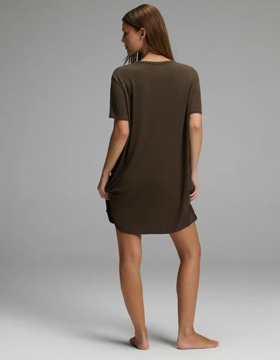 Women's Bamboo Rib-Knit Boyfriend Dress