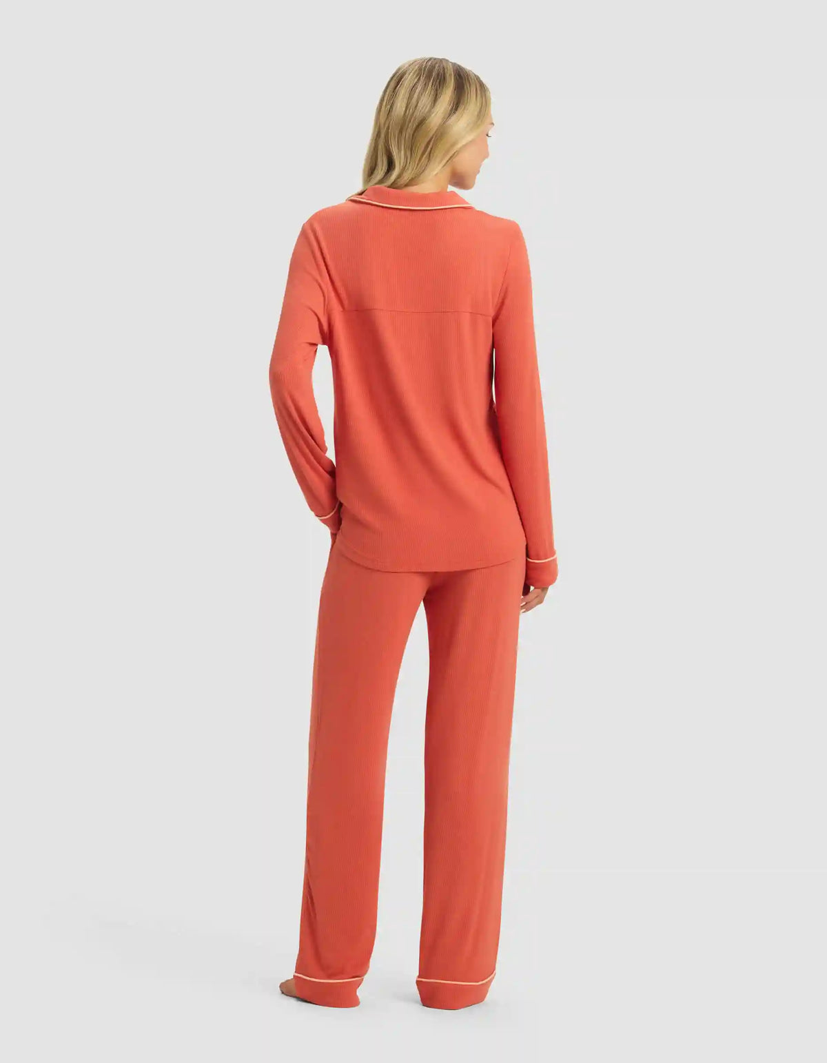 Women's Bamboo Rib-Knit Classic Long Sleeve Pajama Set - Last Chance