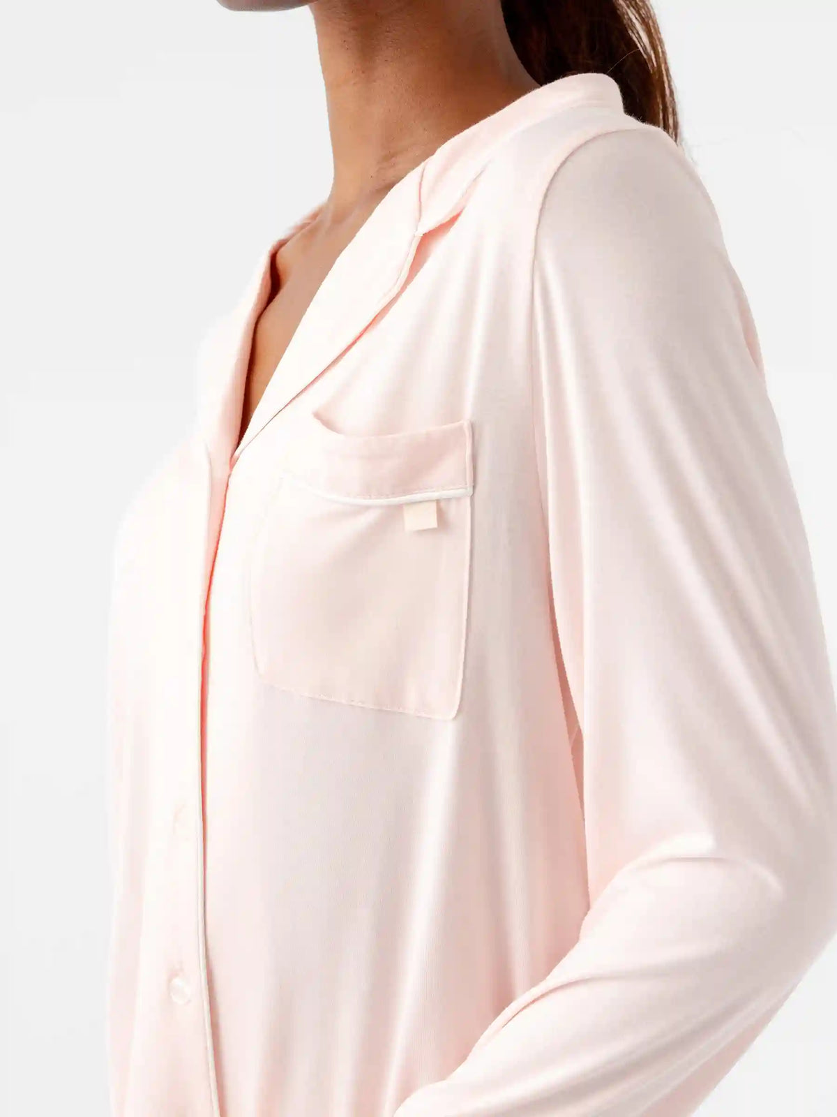 Women's Bamboo Stretch-Knit Long Sleeve Pajama Top TALL