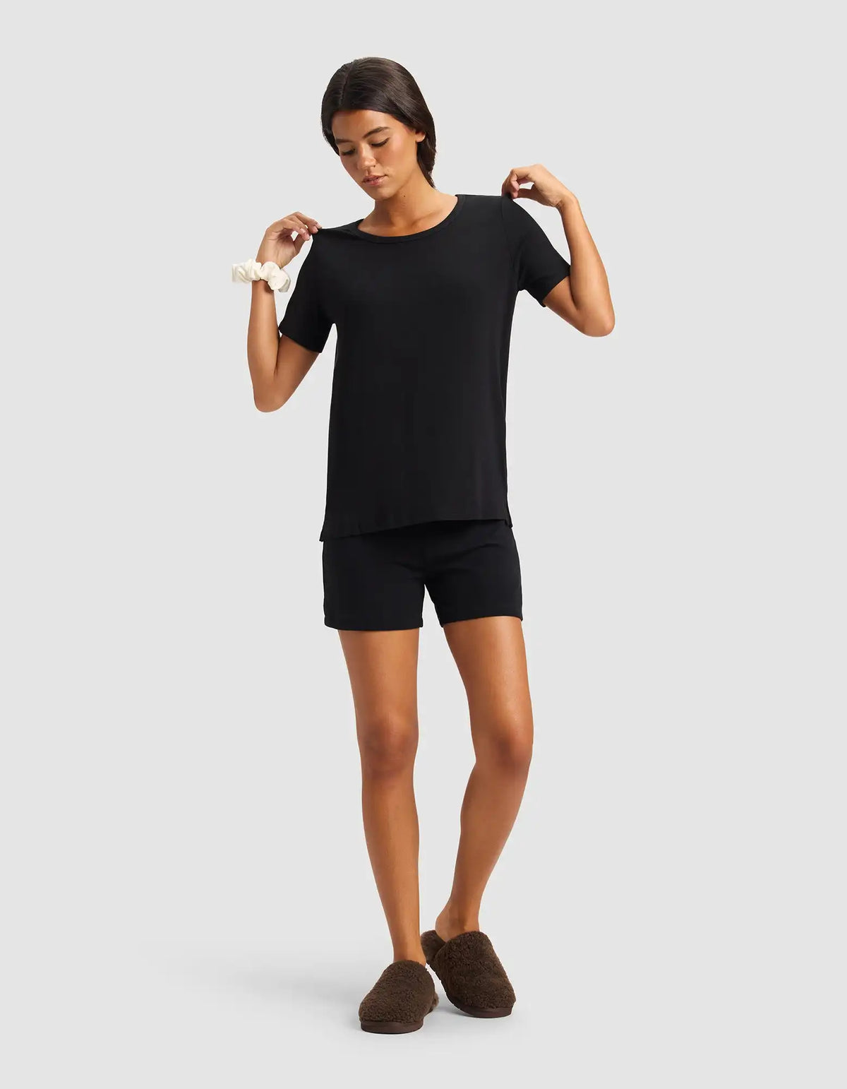 Women’s Bamboo Rib-Knit Short Sleeve Lounge Top