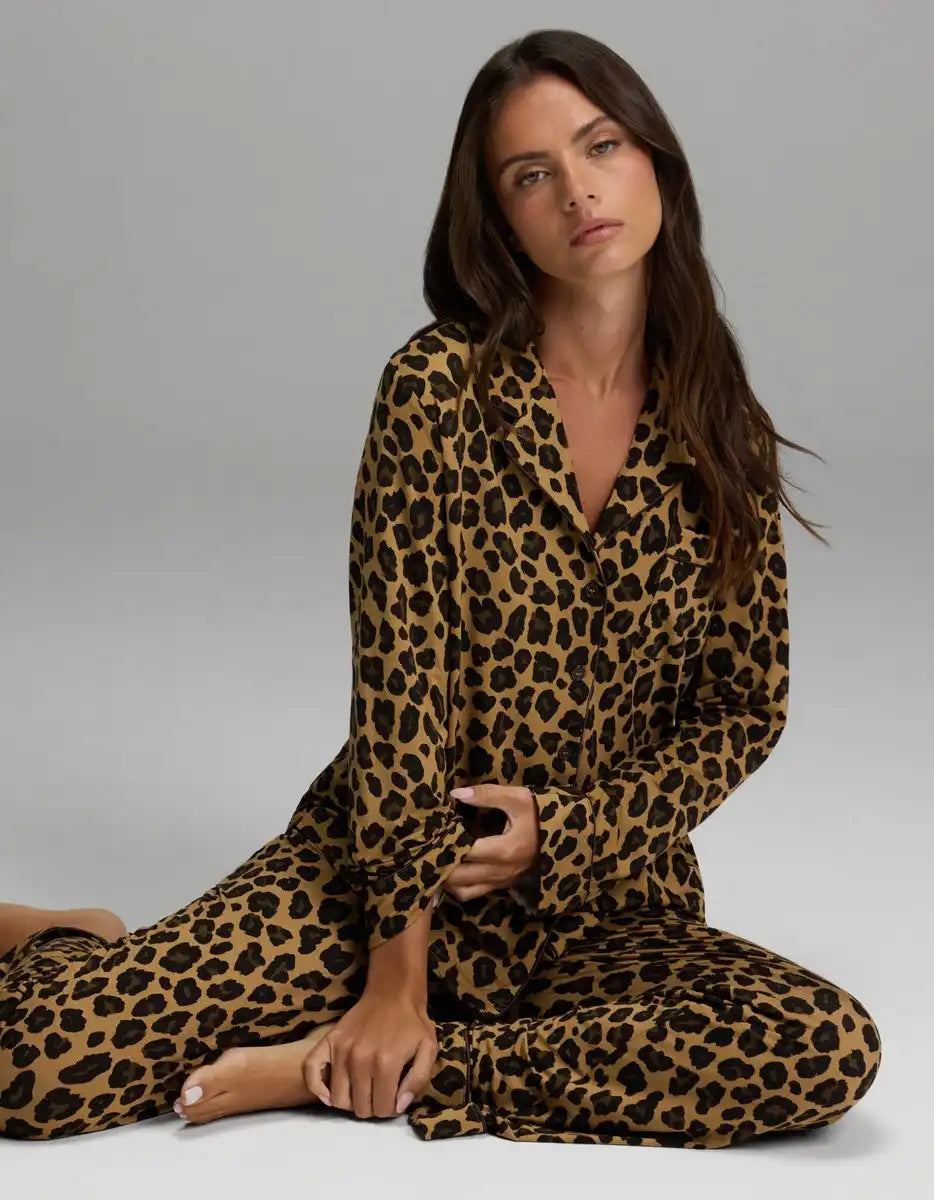 Women's Bamboo Stretch-Knit Long Sleeve Pajama Top