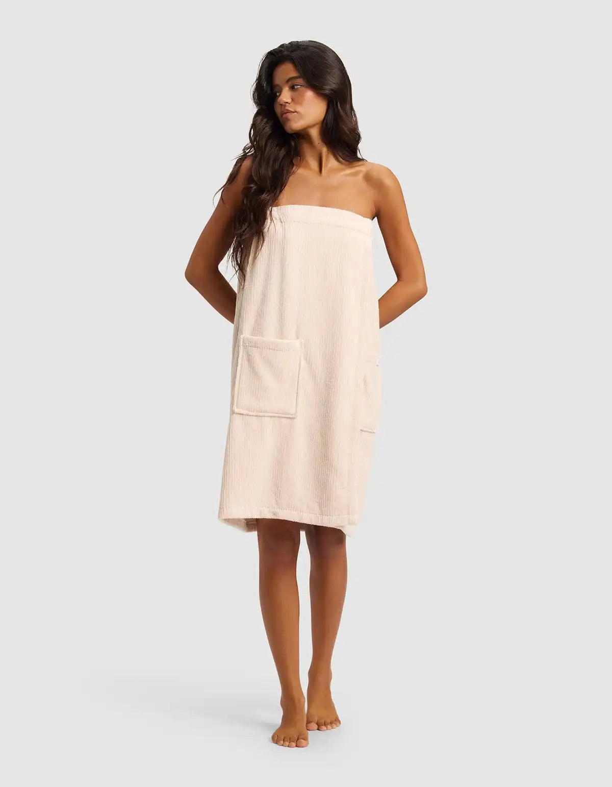 Ribbed Terry Bath Wrap