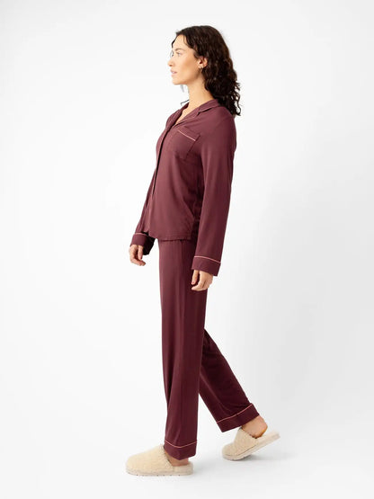 Women's Bamboo Stretch-Knit Long Sleeve Pajama Set - Last Chance