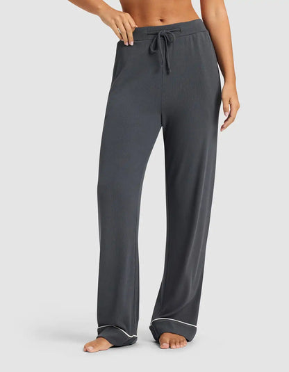 Women's Bamboo Rib-Knit Classic Long Sleeve Pajama Set - Last Chance