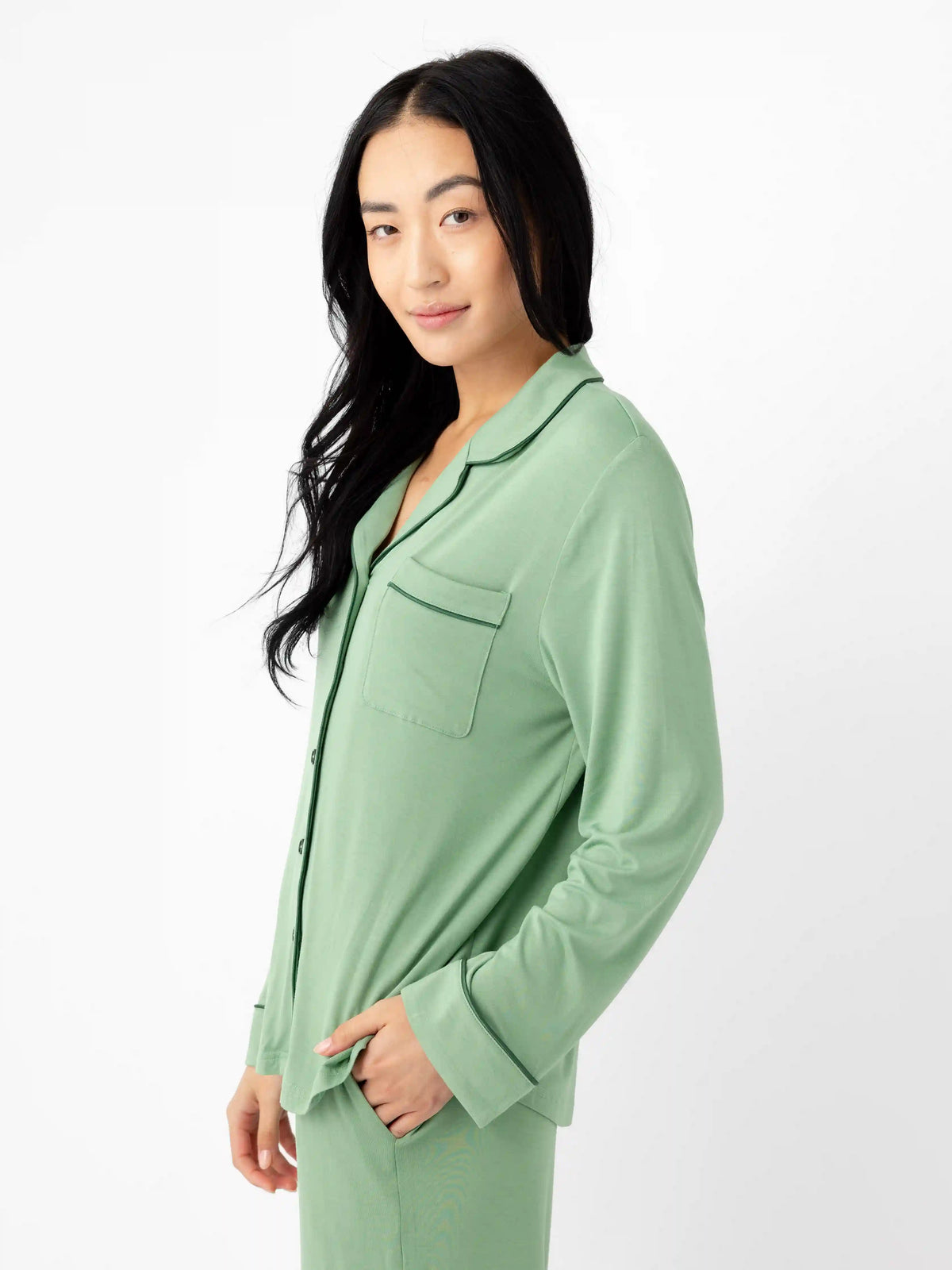 Women's Bamboo Stretch-Knit Long Sleeve Pajama Set - Last Chance