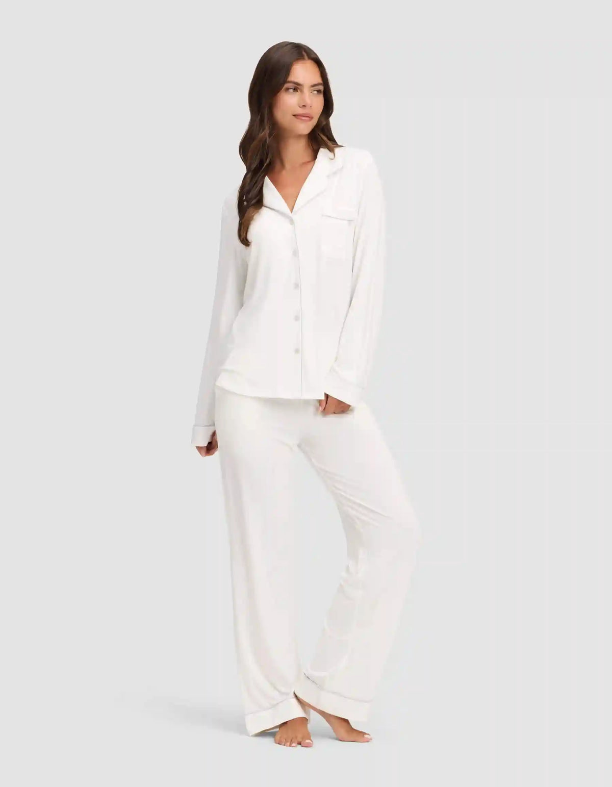 Women's Bamboo Stretch-Knit Long Sleeve Pajama Top