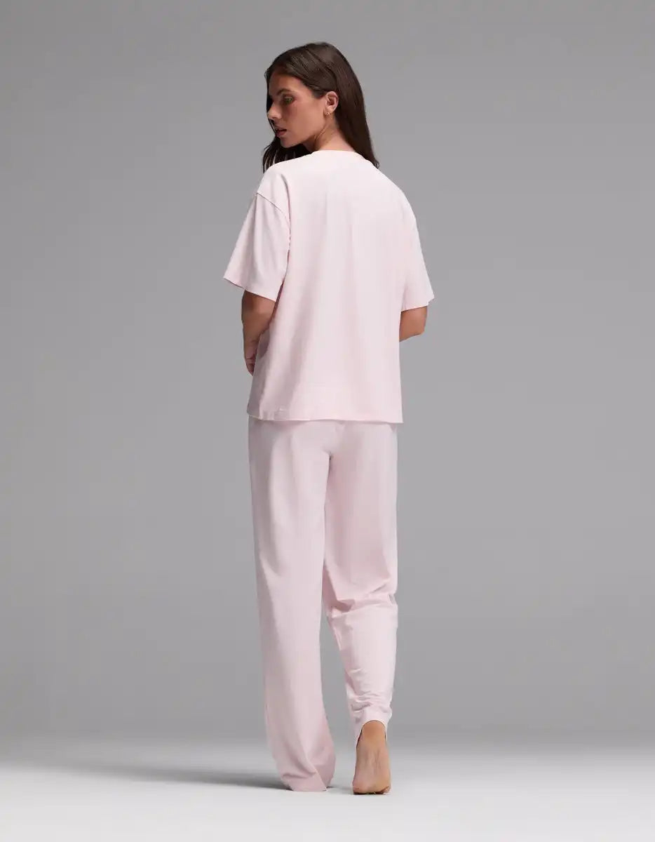Women's First Layer Pajama Short Sleeve Tee & Pajama Pant Set