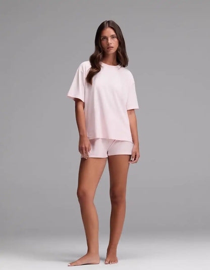 Women's First Layer Pajama Short Sleeve Tee & Boxer Short Set