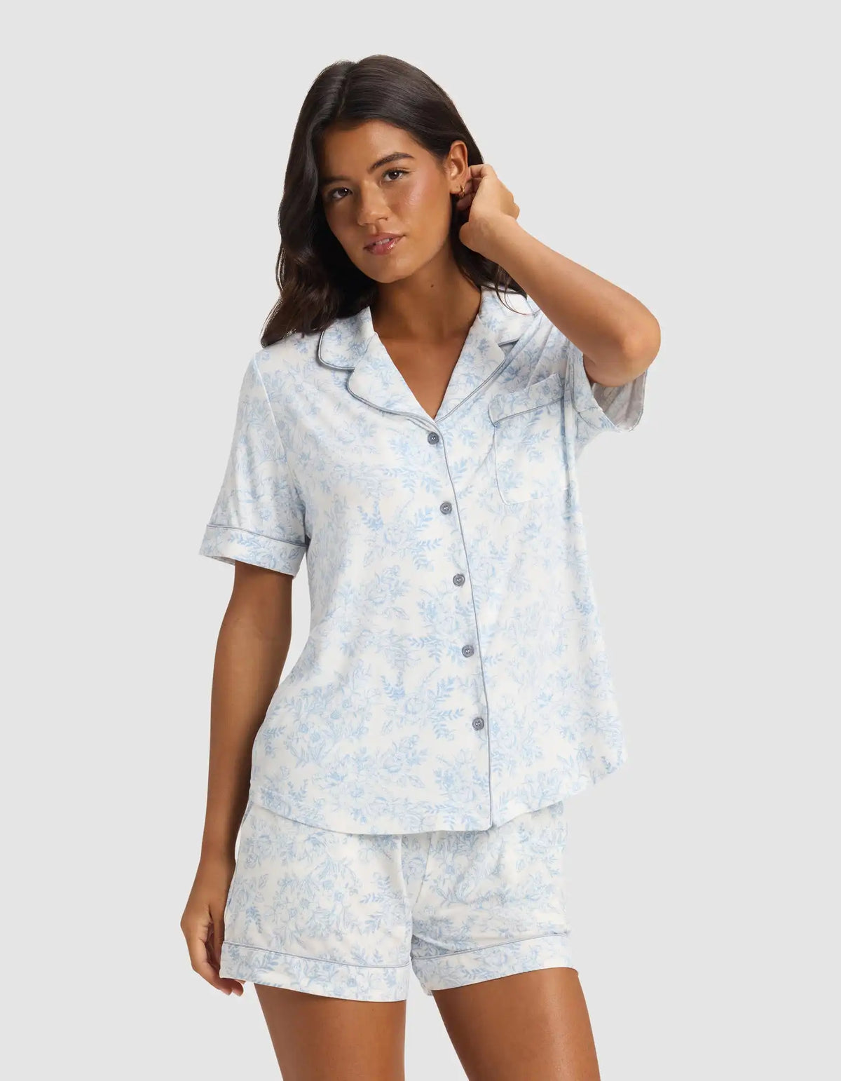 Women's Bamboo Stretch-Knit Short Sleeve Pajama Top