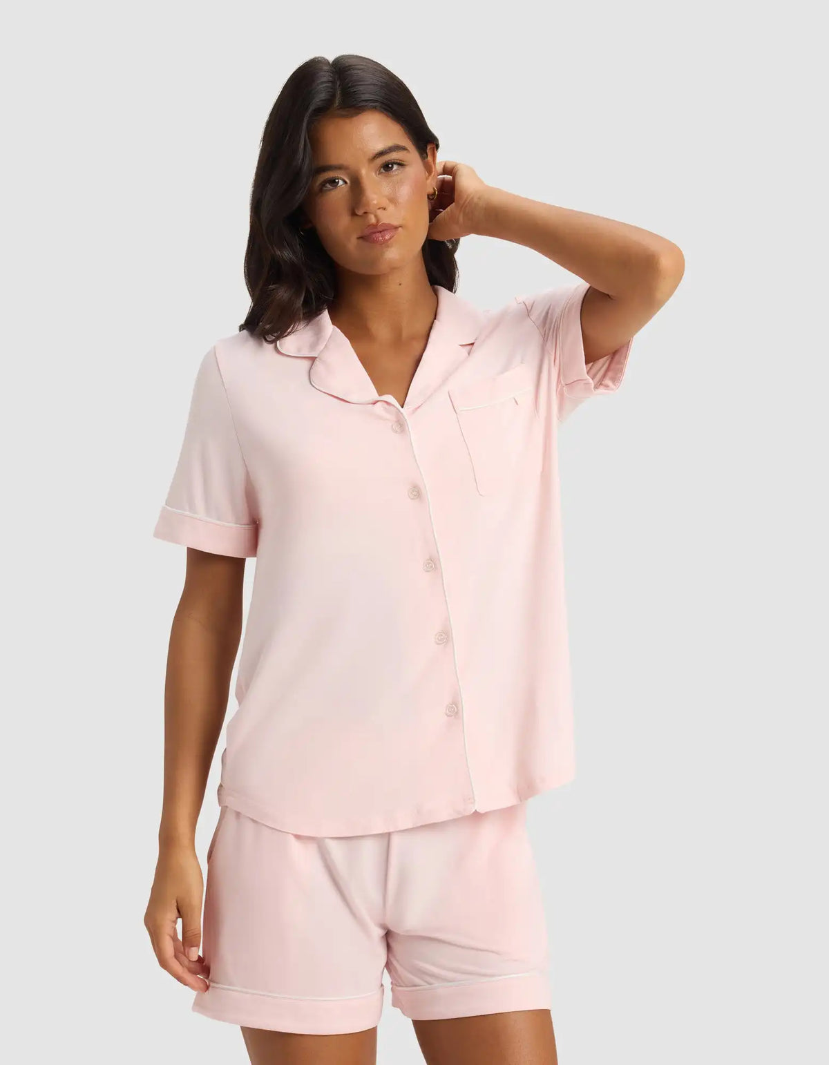 Women's Bamboo Stretch-Knit Short Sleeve Pajama Top