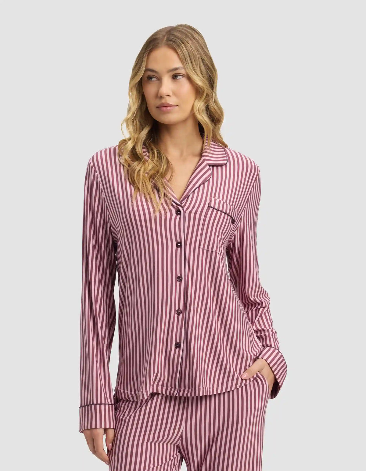 Women's Bamboo Stretch-Knit Long Sleeve Pajama Top - Last Chance