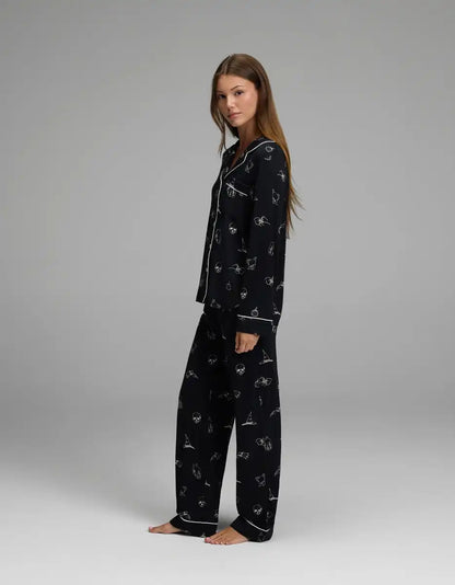 Women's Bamboo Stretch-Knit Long Sleeve Pajama Set