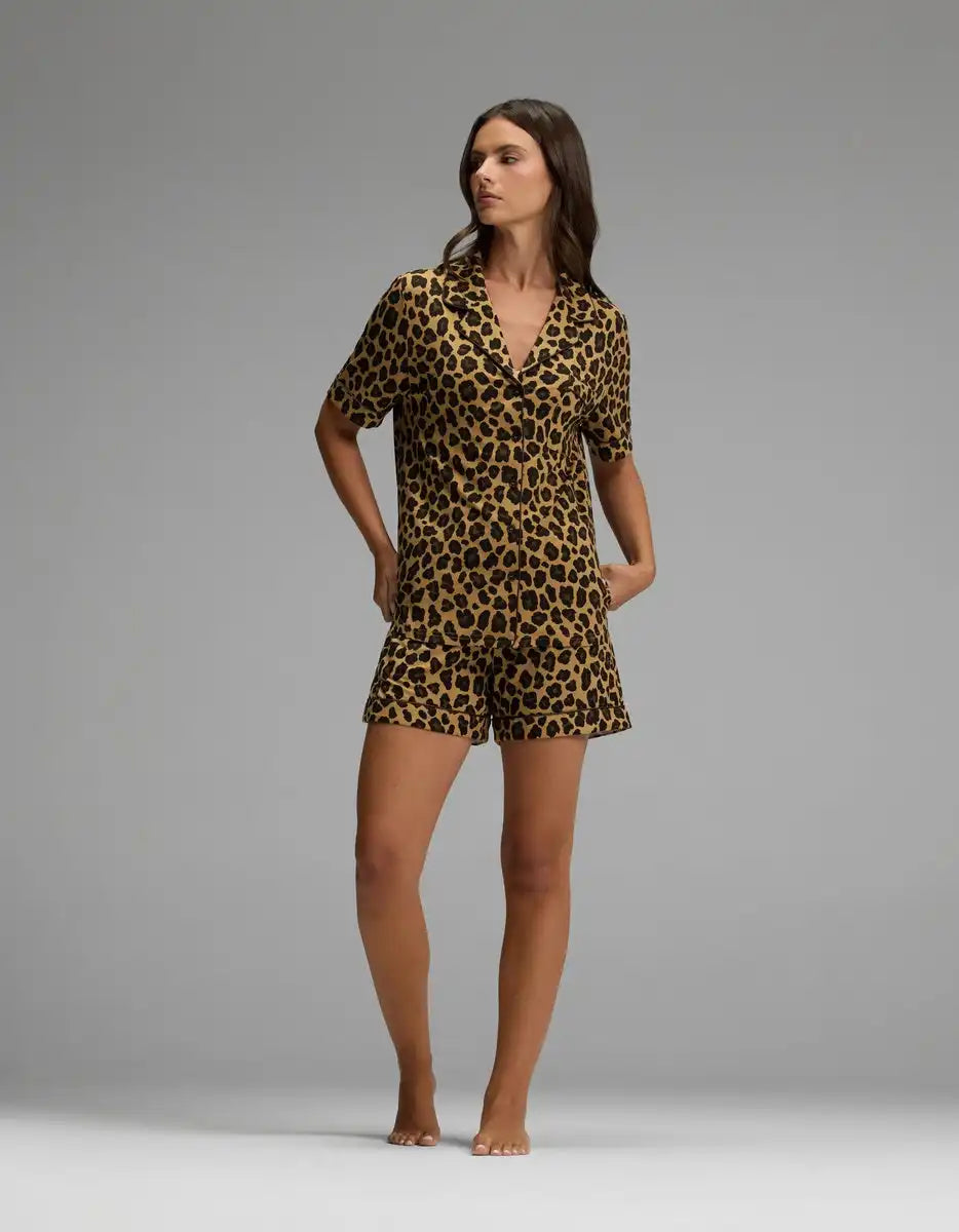 Women's Bamboo Stretch-Knit Short Sleeve Pajama Set