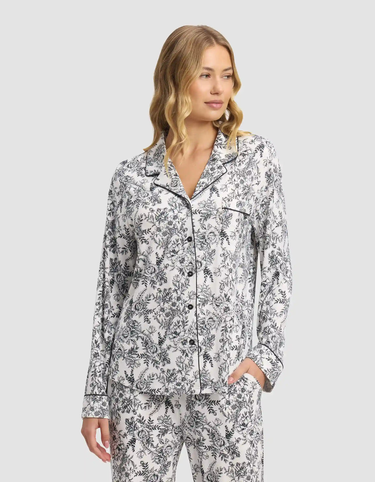 Women's Bamboo Stretch-Knit Long Sleeve Pajama Set - Last Chance