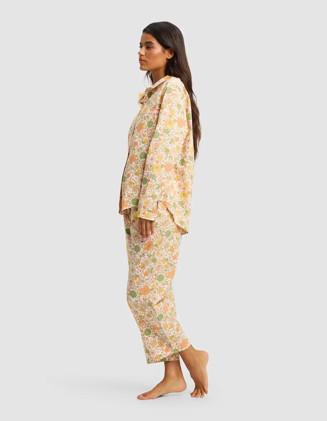 Women's Sutton Long Sleeve Cropped Pajama Set - Last Chance
