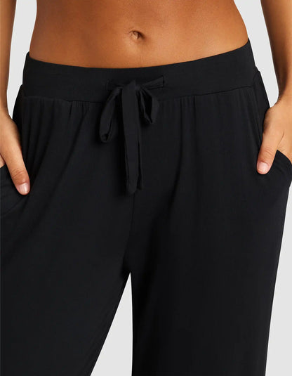 Women's Bamboo Stretch-Knit Lounge Tee & Pants Set