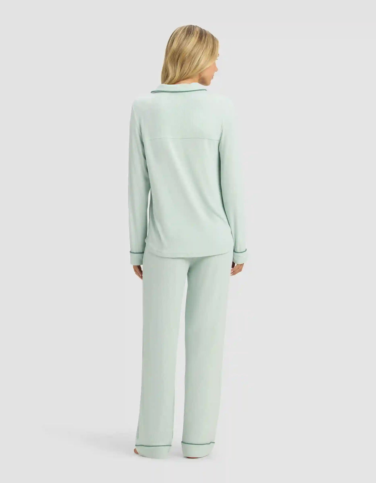 Women's Bamboo Rib-Knit Classic Long Sleeve Pajama Set - Last Chance