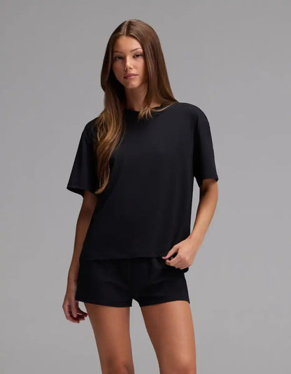 Women's First Layer Pajama Short Sleeve Tee & Boxer Short Set