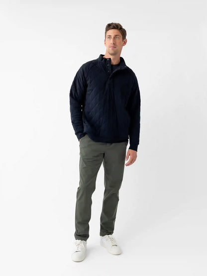 Men's Brushed Bamboo Quilted Snap Pullover