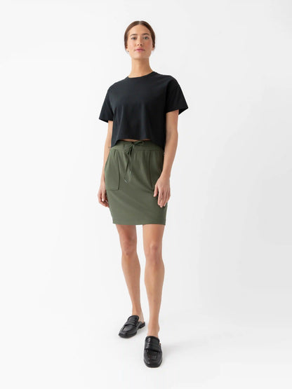 Women's Brushed Bamboo Patch Pocket Skirt