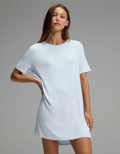 Women's Bamboo Rib-Knit Boyfriend Dress