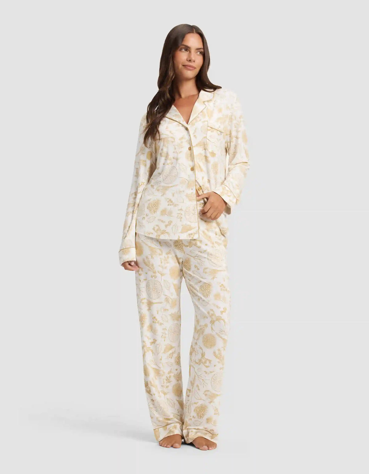 Women's Bamboo Stretch-Knit Long Sleeve Pajama Set - Last Chance