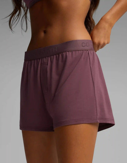 Women's First Layer Long Sleeve Sleep Tee & Boxer Short Set