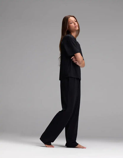 Women's First Layer Pajama Short Sleeve Tee & Pajama Pant Set
