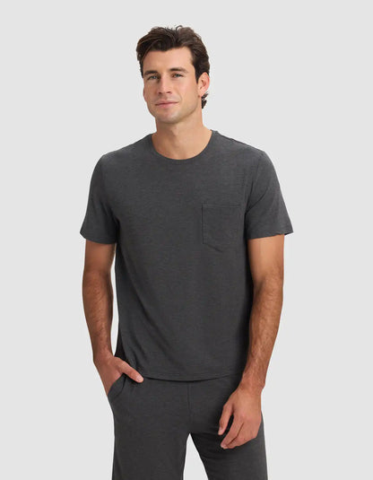 Men's Bamboo Stretch-Knit Short Sleeve Pajama Tee